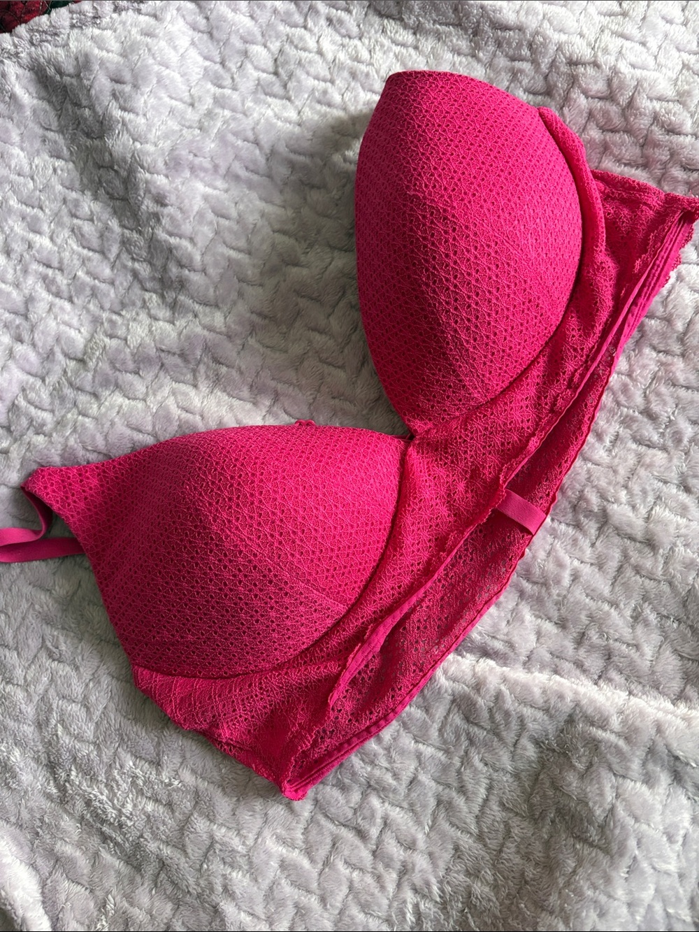 Victoria's Secret Hot Pink Lace Bralette